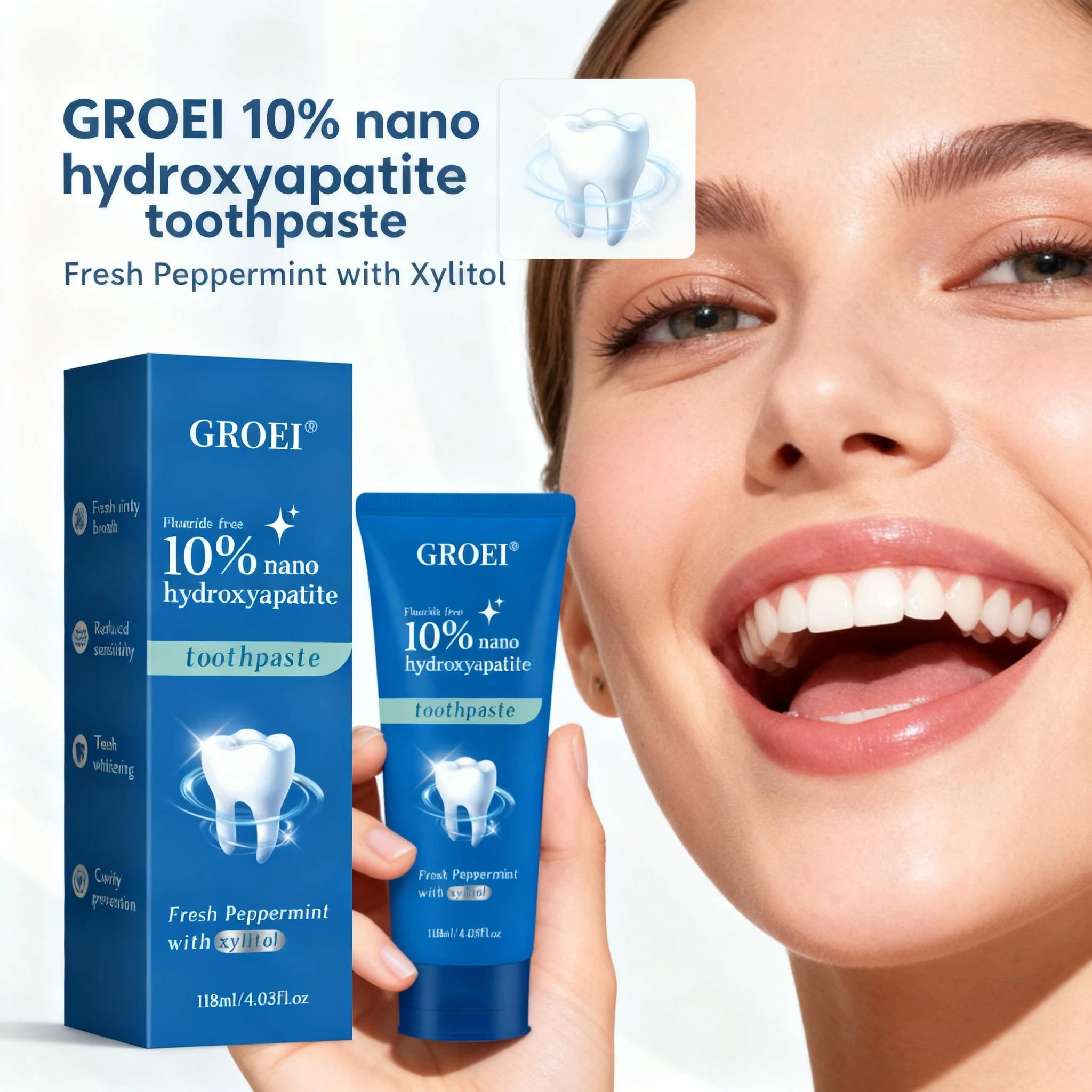 Remineralizing Toothpaste - Cavity Prevention Xylitol Toothpaste - Freshens
