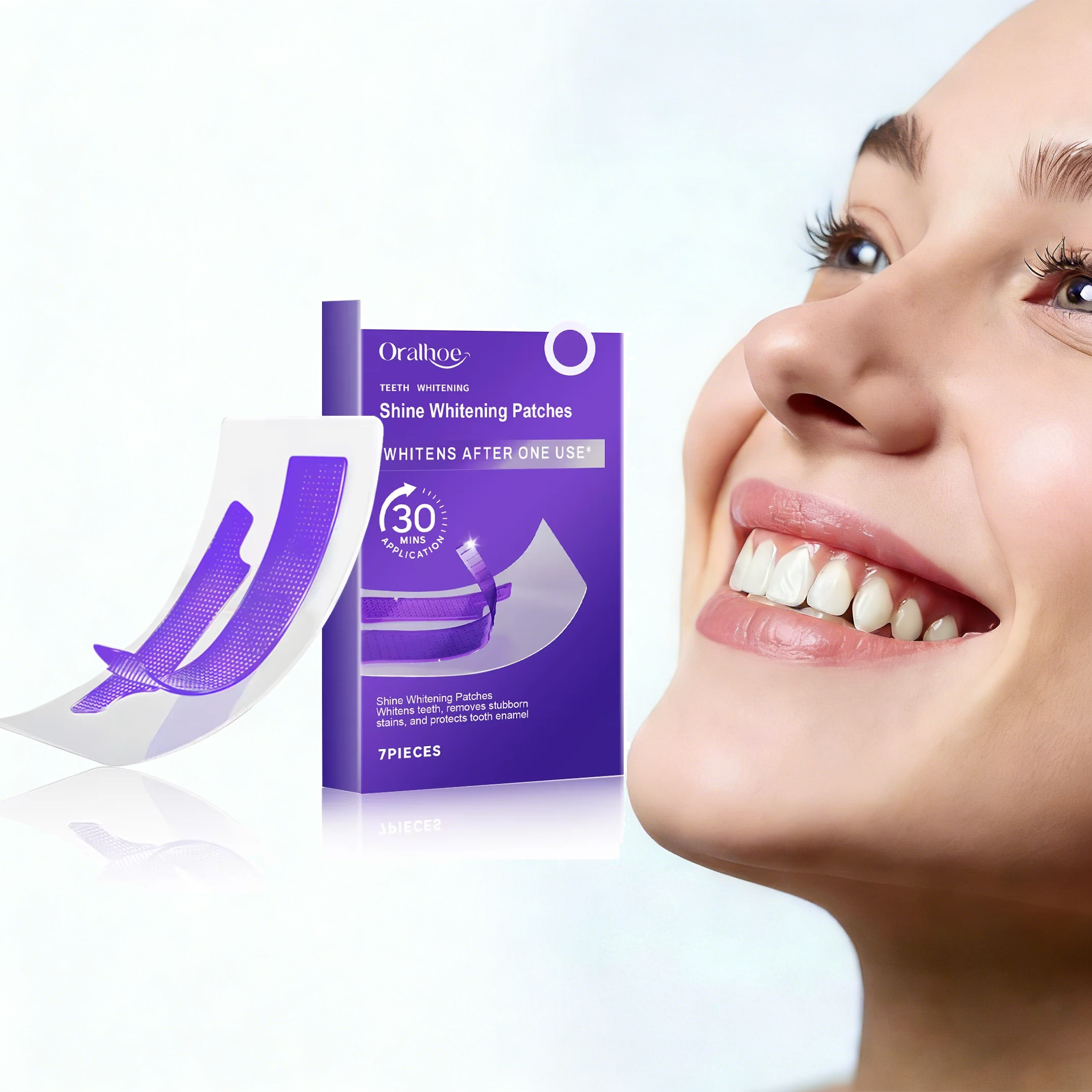 Teeth Whitening Street - Purple Teeth Whitening Strips Brighten Tooth