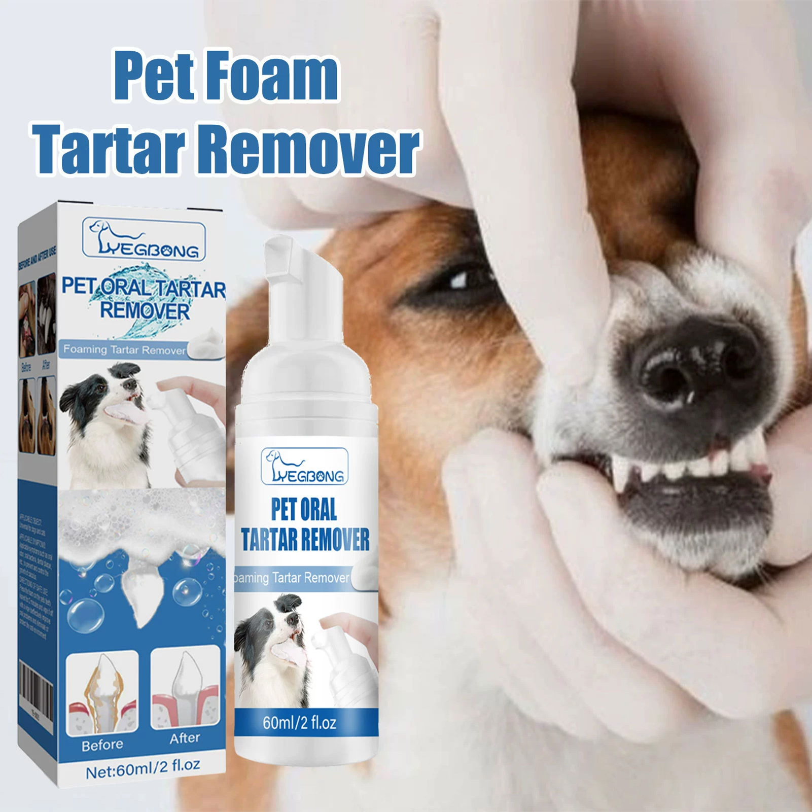 60ml Pets Oral Care Foam Gentl - Teeth Whitening Foam recension och pris