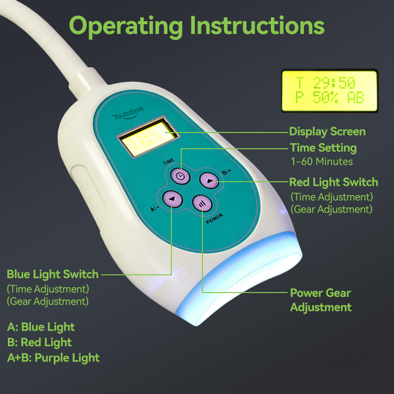 50W Dental Touch Screen 3 Colo - Teeth Whitening (Bleaching) recension och pris