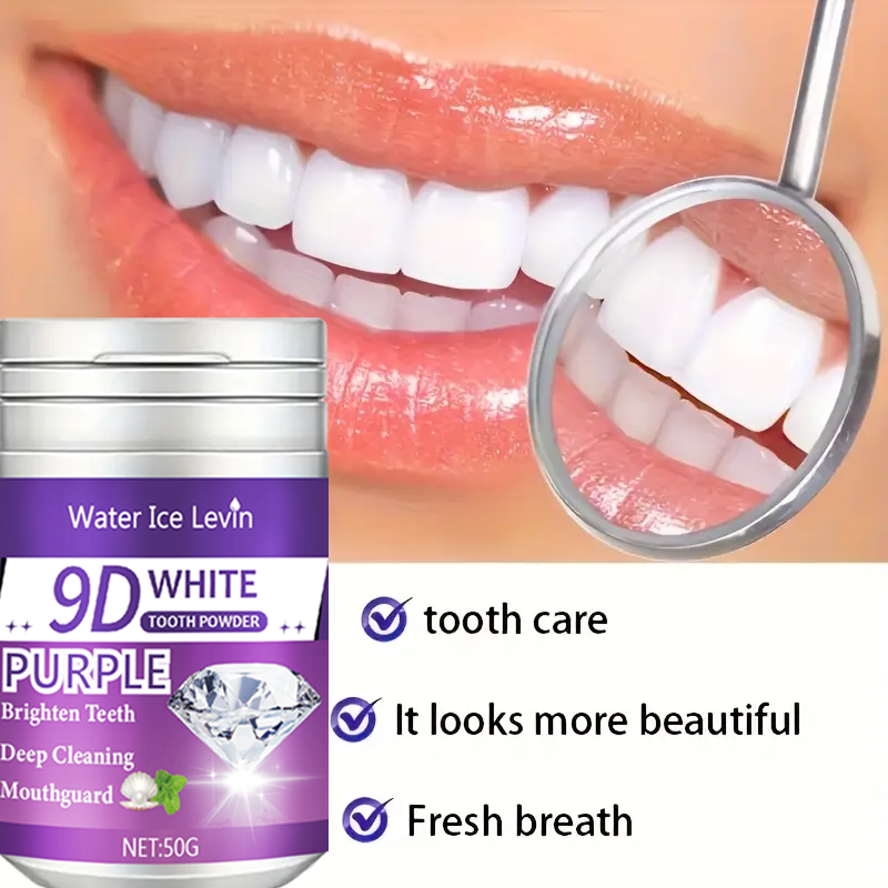 9D White Purple Toothpowder. B - Teeth Whitening Near Me recension och pris