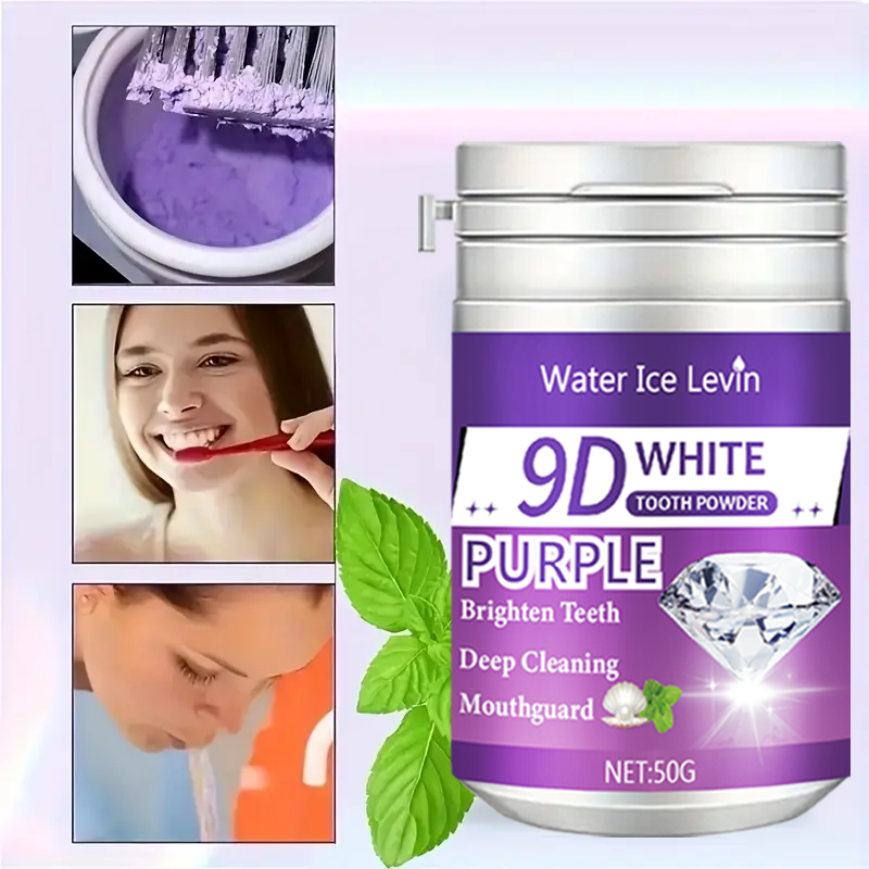 9D White Purple Toothpowder. B - Teeth Whitening Near Me recension och pris