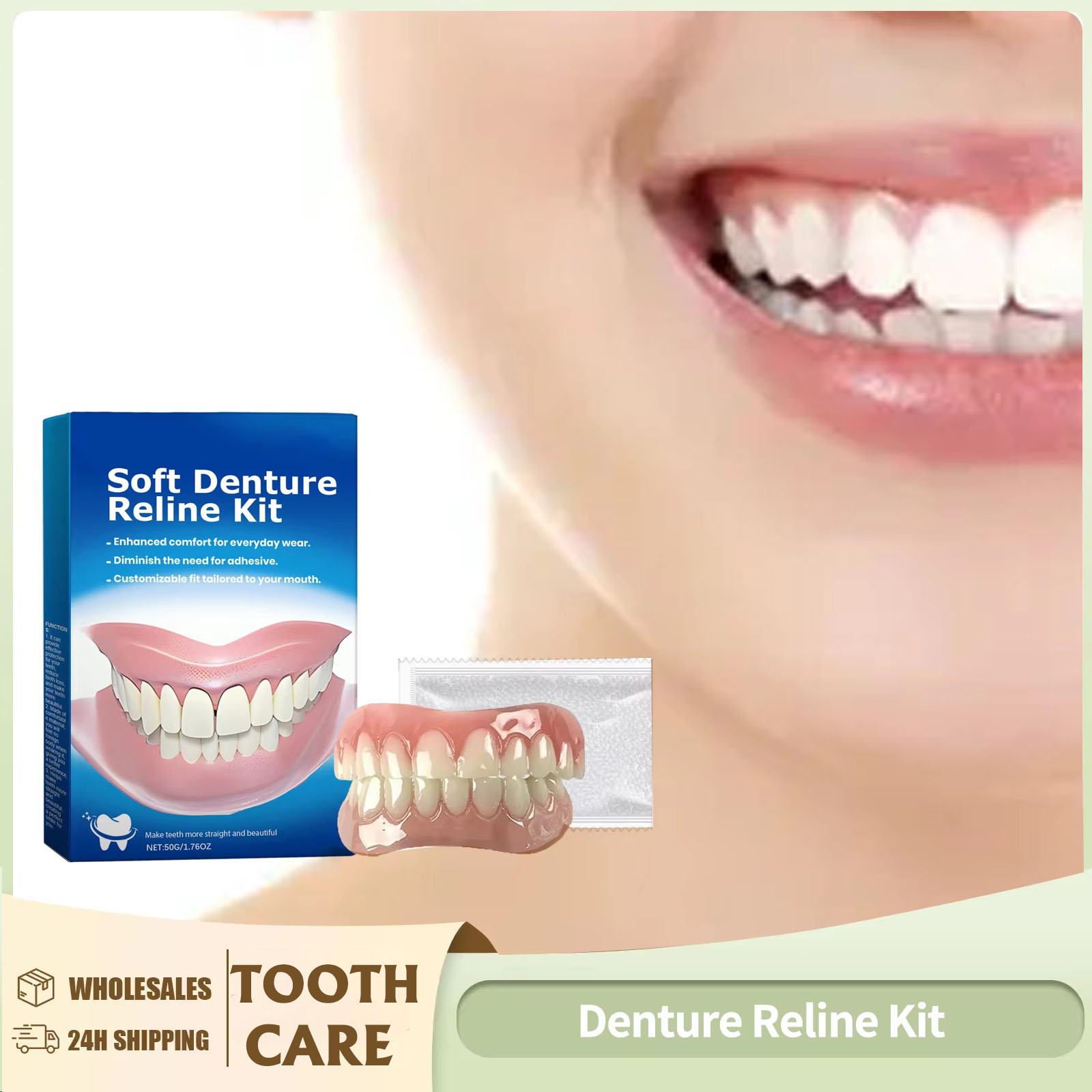 Denture Reline Kit Silicone Li - Teeth Whitening For Braces recension och pris