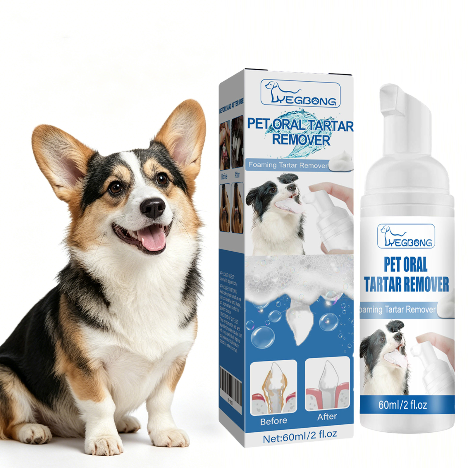 Yegbong Pet Tartar Remover Cle - Teeth Whitening Foam recension och pris