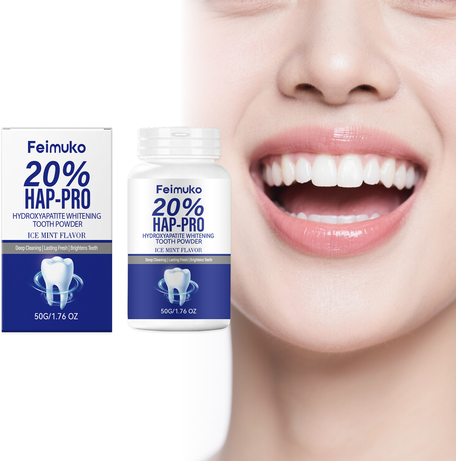 20% Hydroxyapatite Tooth Powde - Teeth Whitening Near Me recension och pris