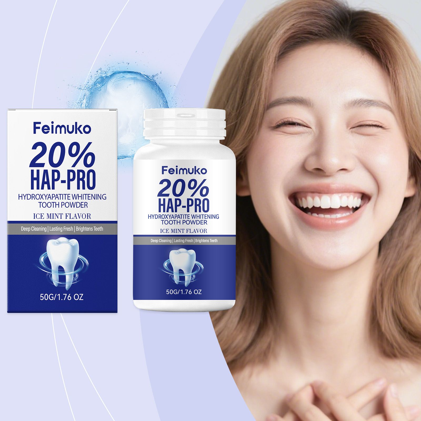 20% Hydroxyapatite Tooth Powde - Teeth Whitening Near Me recension och pris