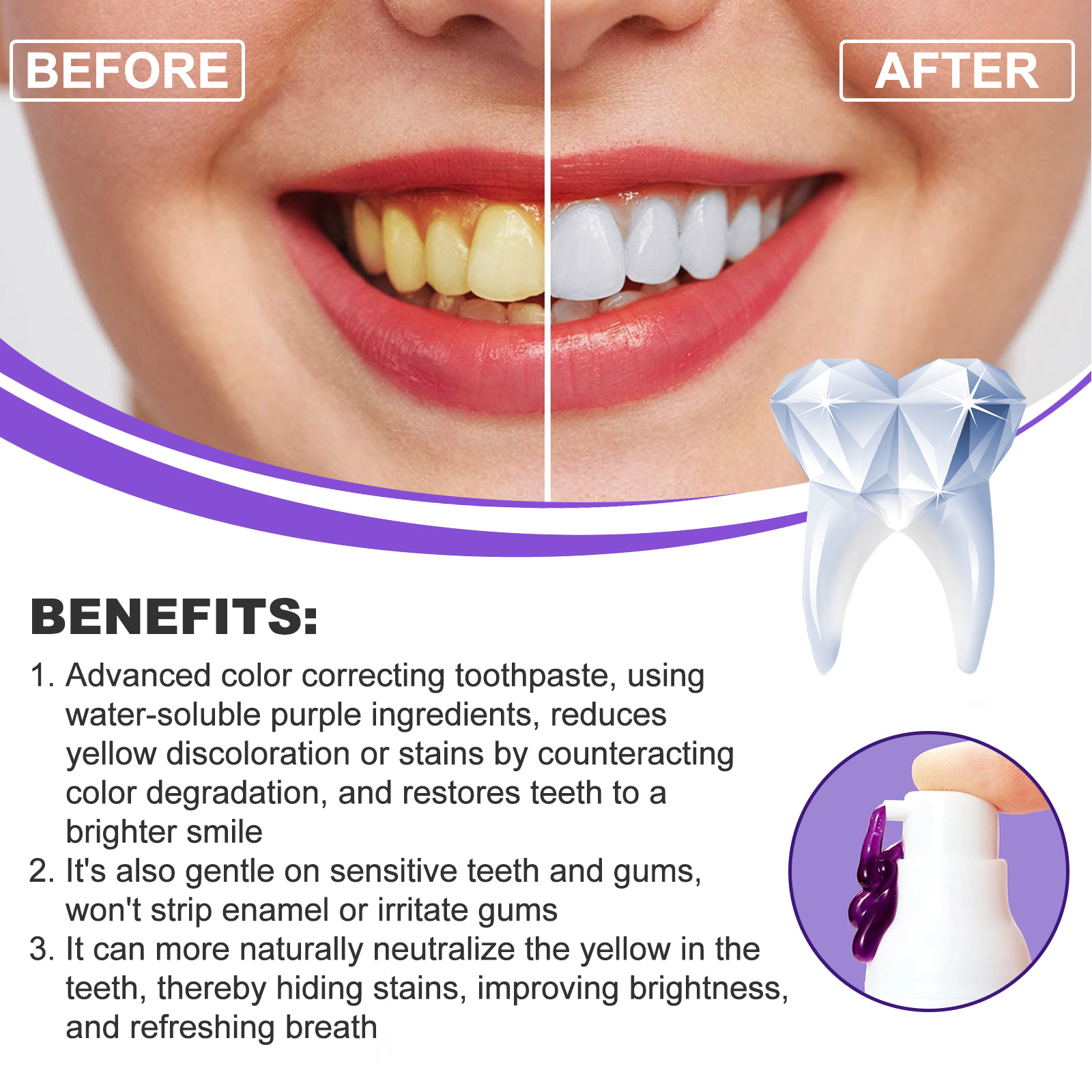 EELHOE Smiles Bright White Ref - Teeth Whitening Foam recension och pris