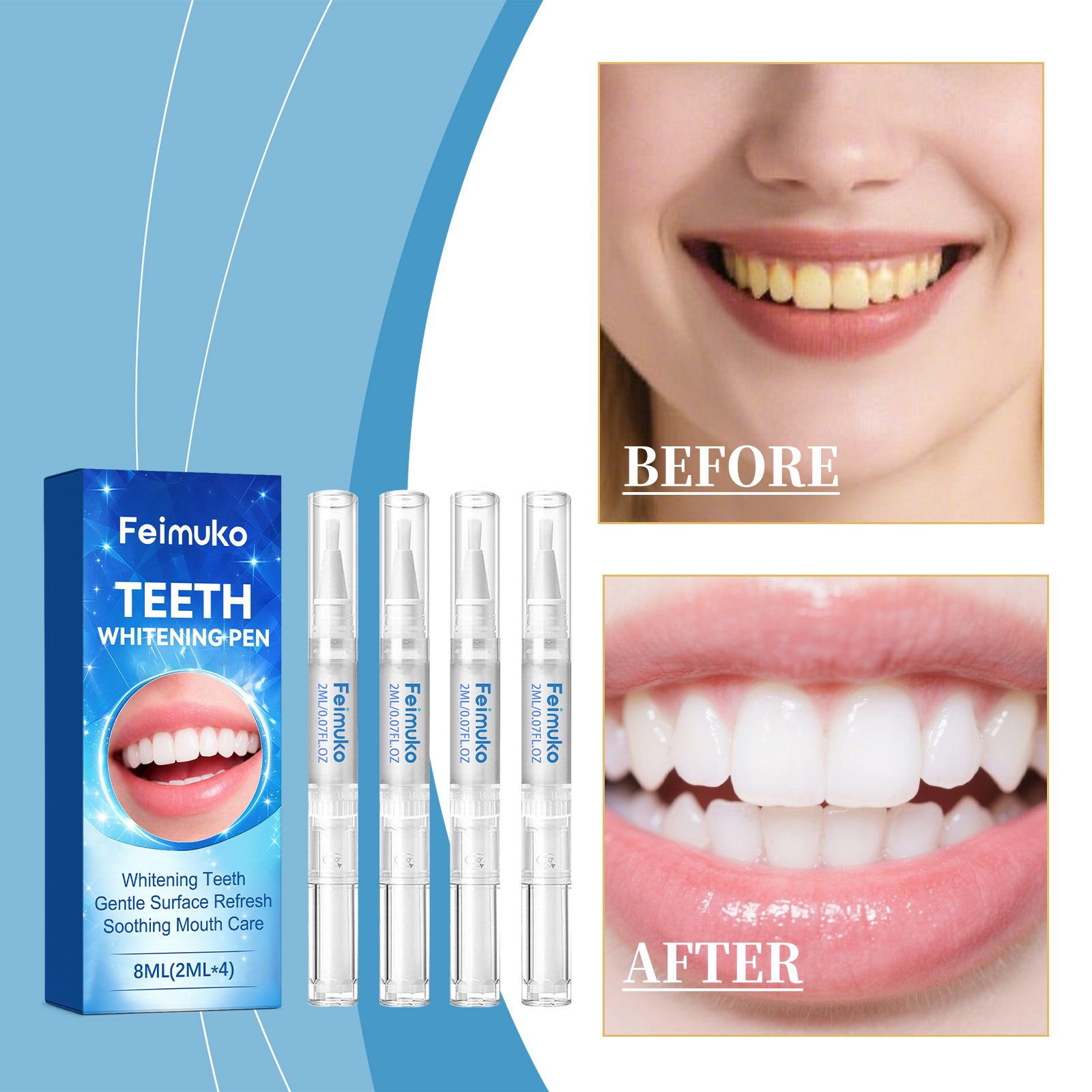 Feimuko 8ml Teeth Gel Pen Gent - Teeth Whitening Near Me recension och pris
