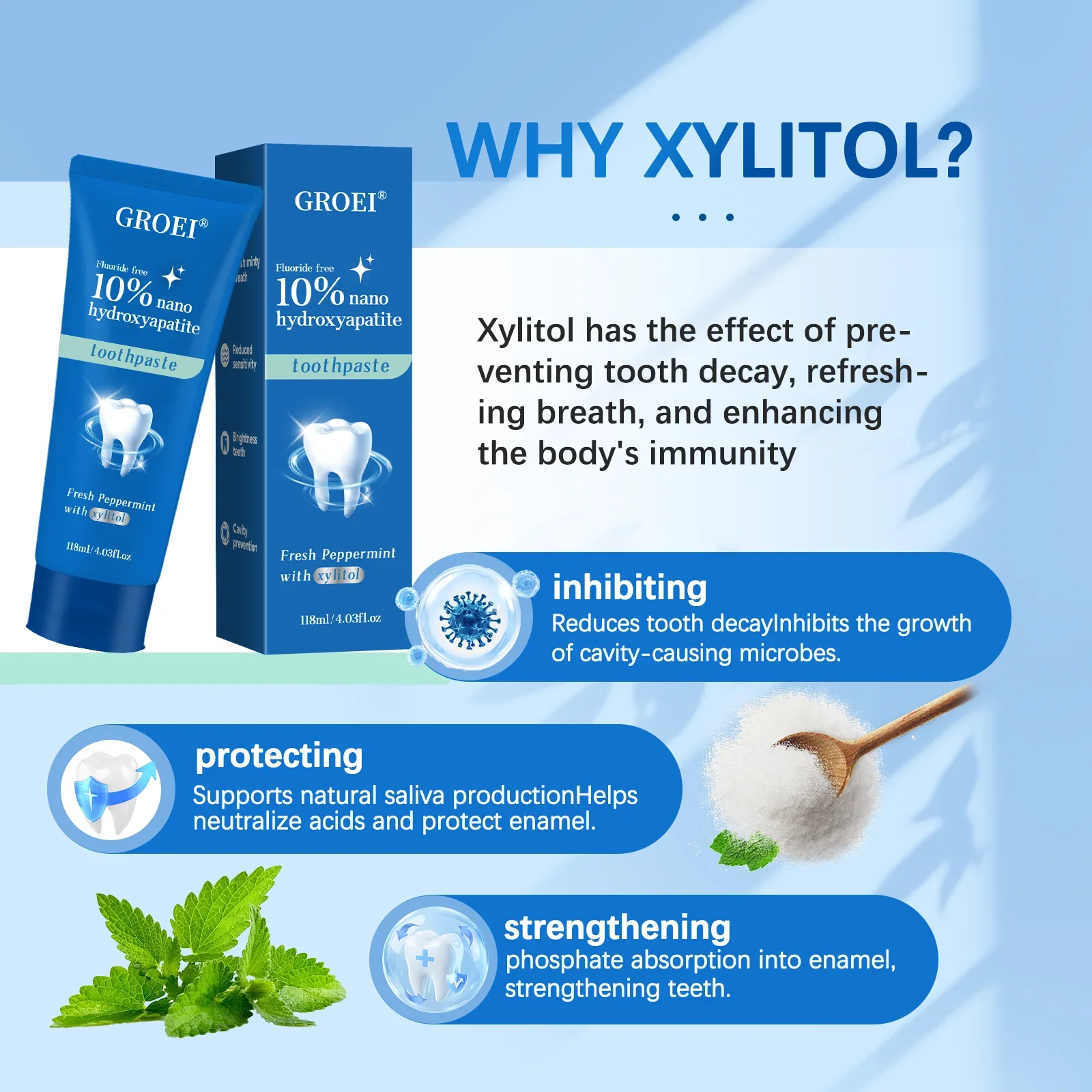 Cavity Prevention Xylitol Toot - Remineralizing Toothpaste recension och pris