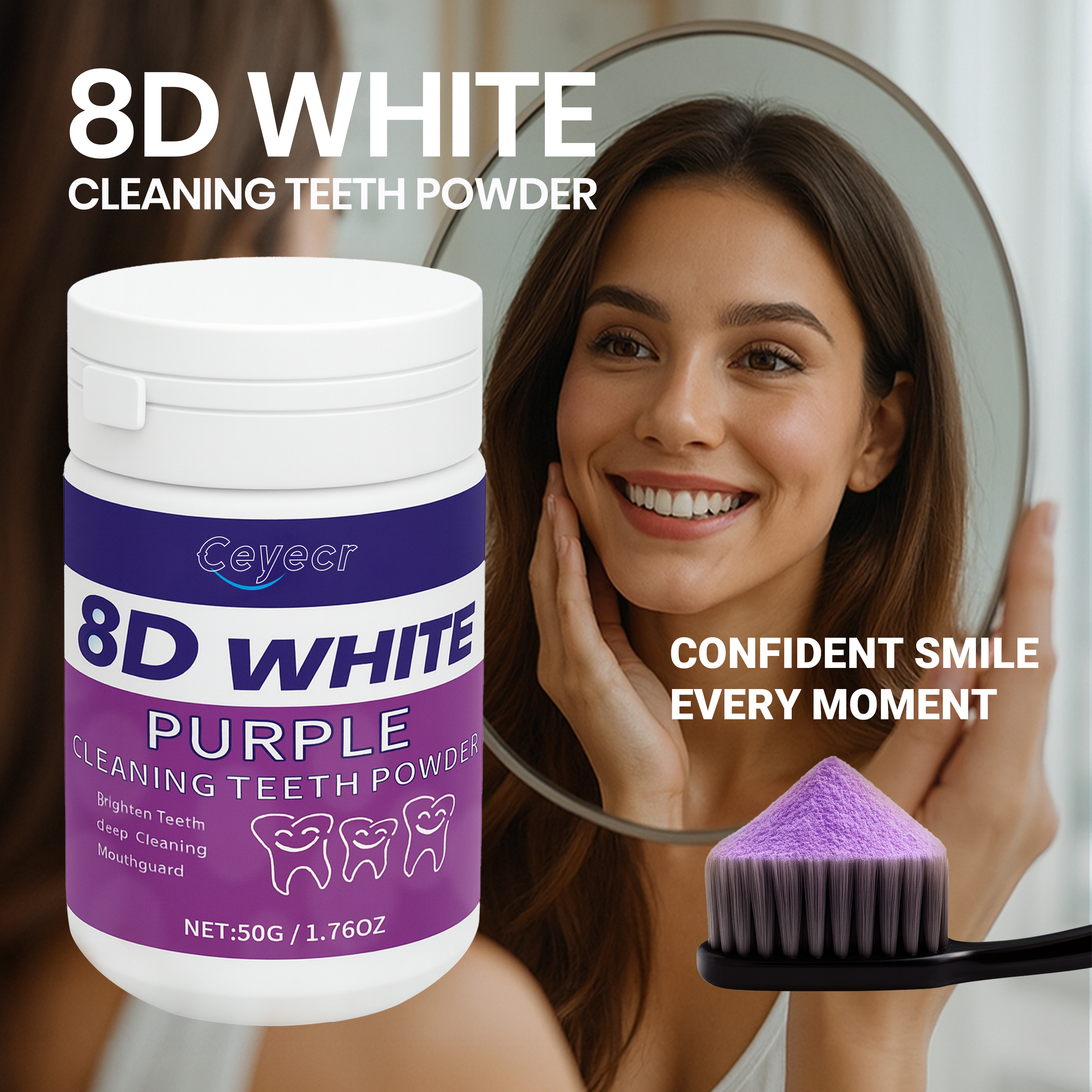 8D white Teeth Whitening Powde - Teeth Whitening Near Me recension och pris