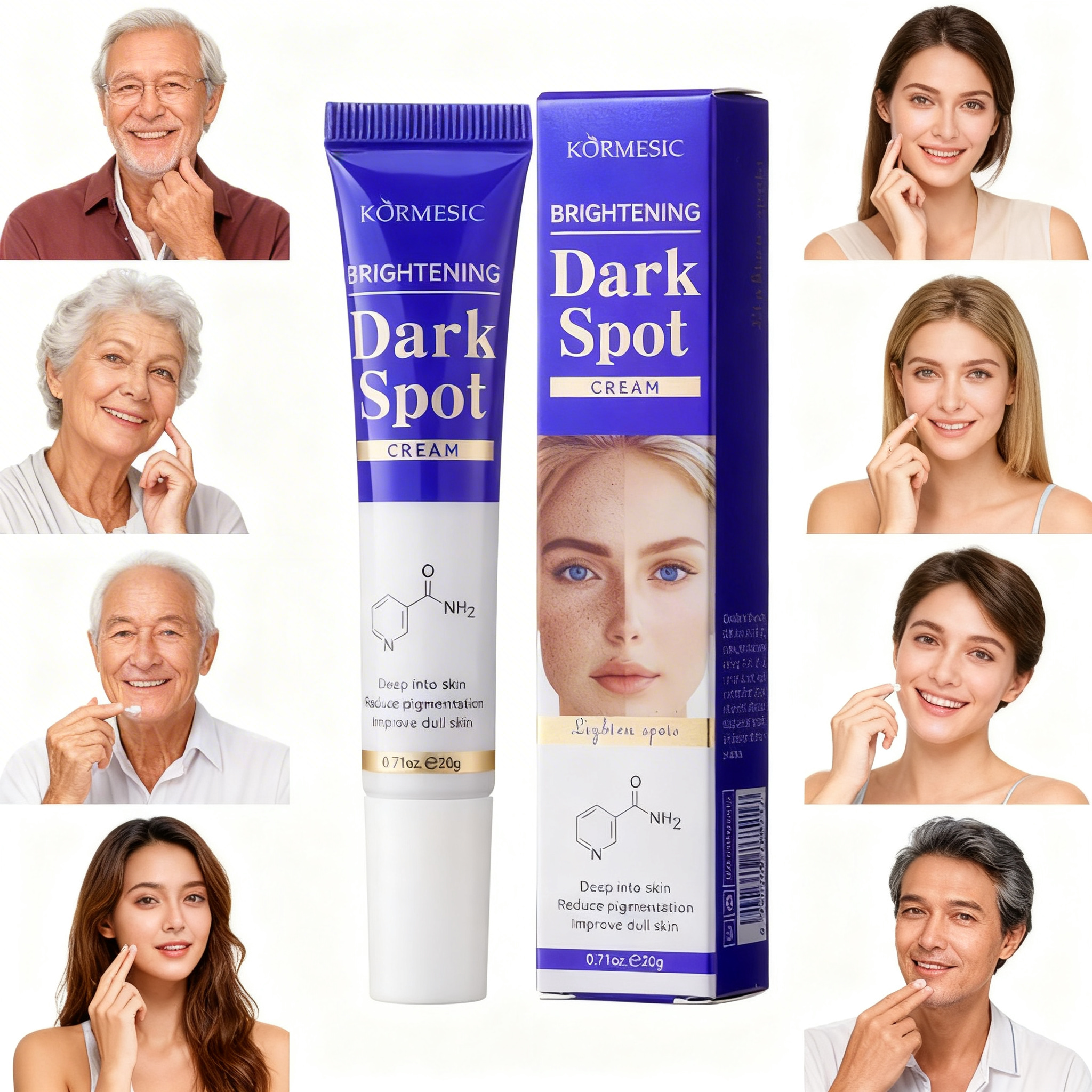1/2/3PCS Dark Spots Removal Cr - Charcoal Whitening Paste recension och pris