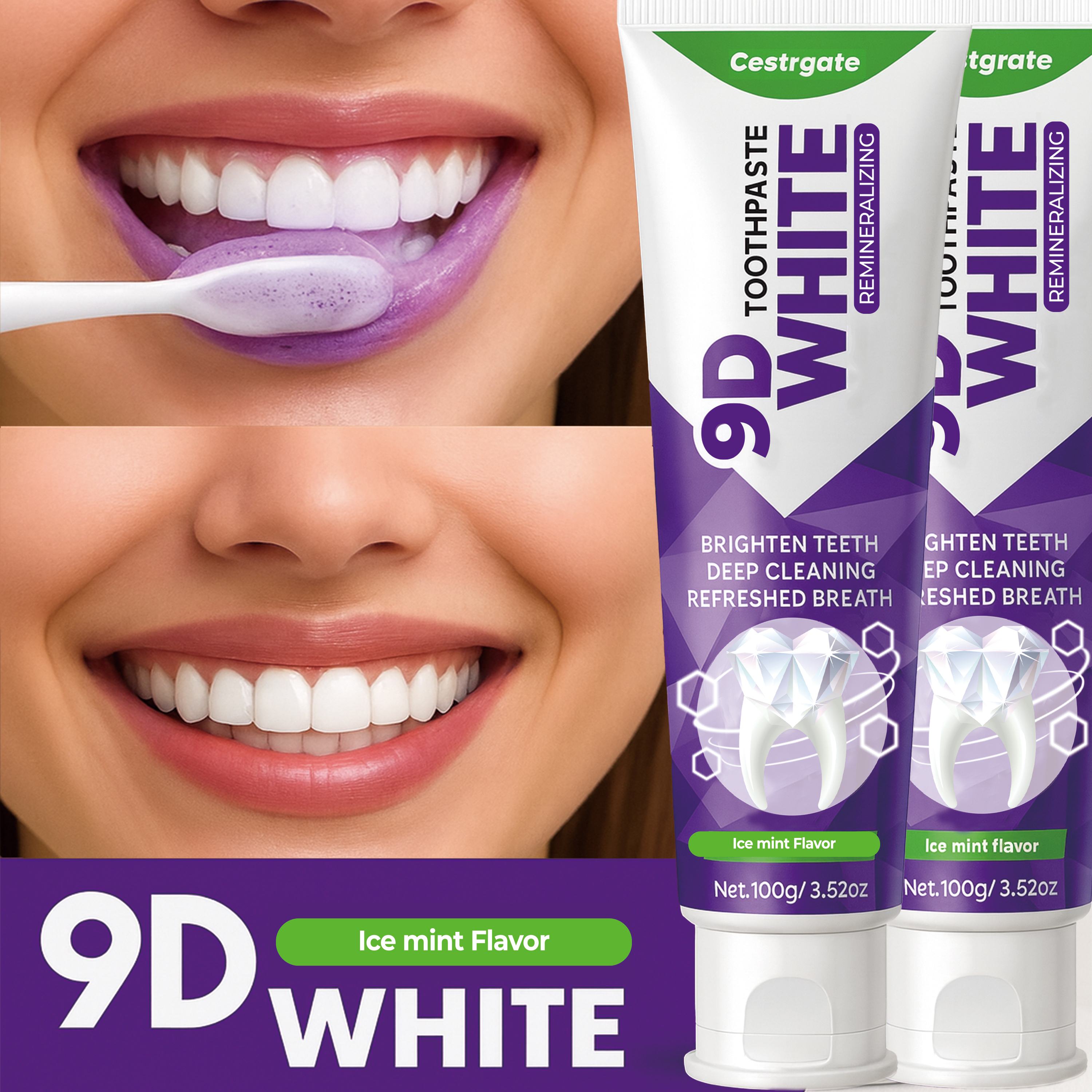 9D White 10% Hydroxyapatite To - Remineralizing Toothpaste recension och pris