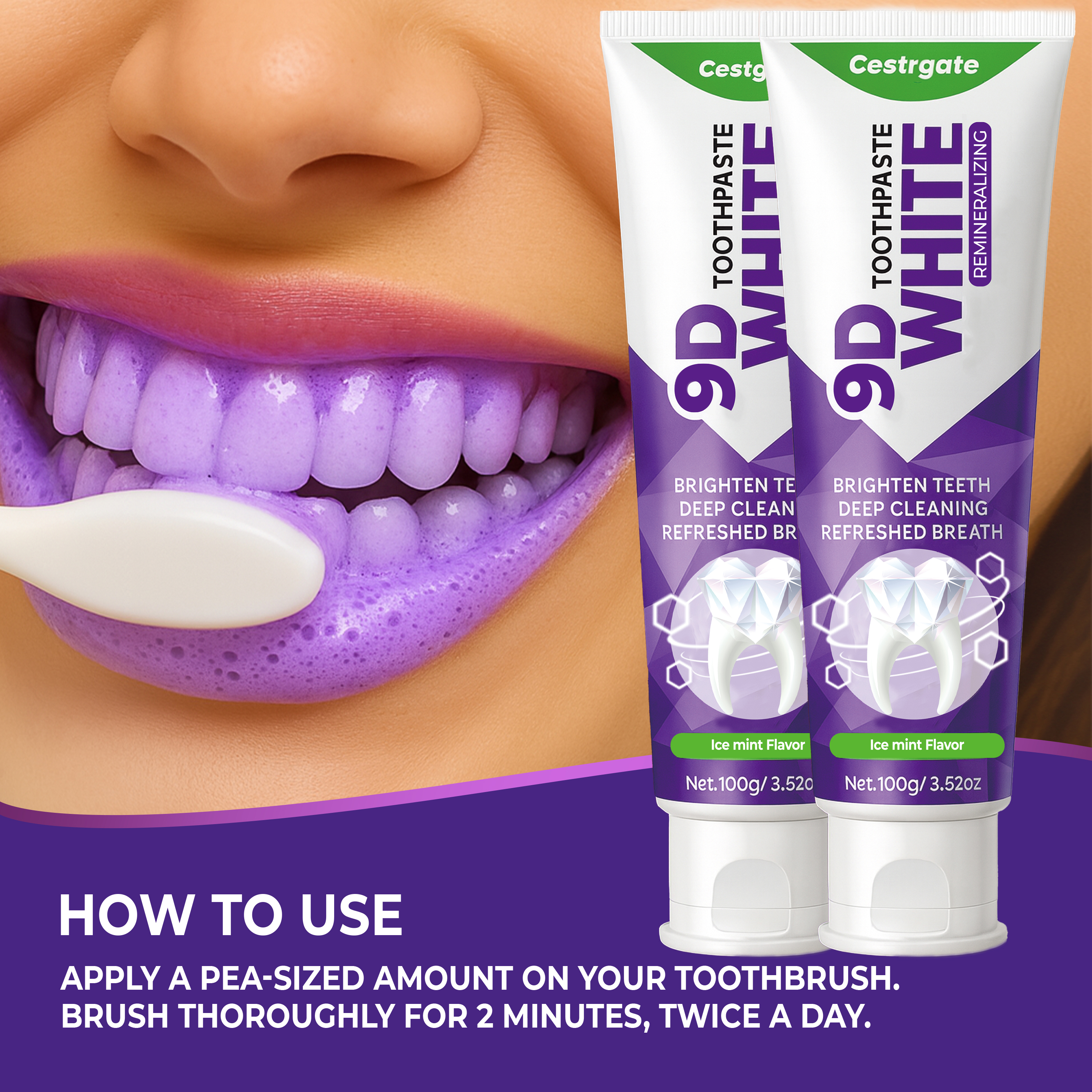 9D White 10% Hydroxyapatite To - Remineralizing Toothpaste recension och pris