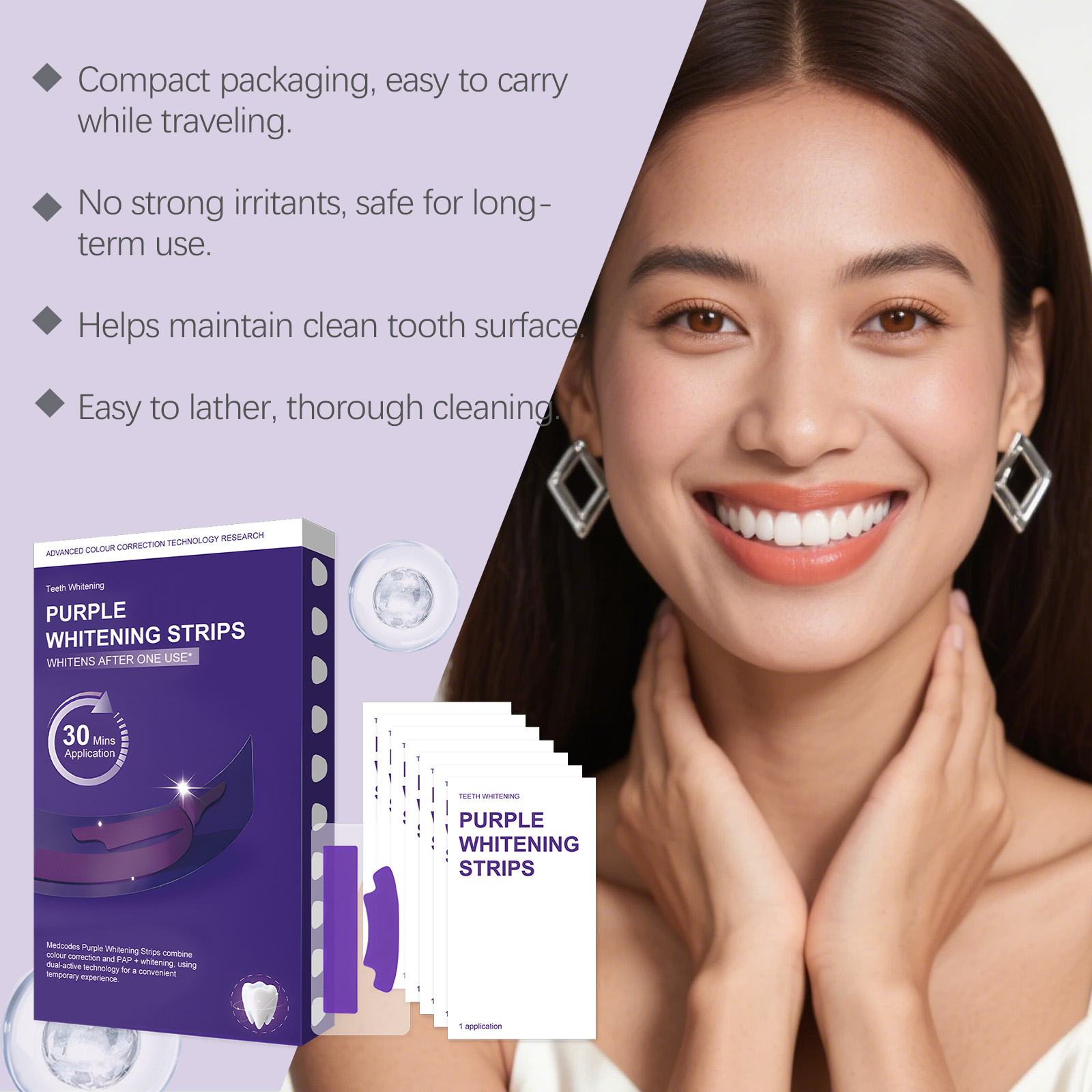 Purple Teeth Whitening Strips  - Teeth Whitening Street recension och pris