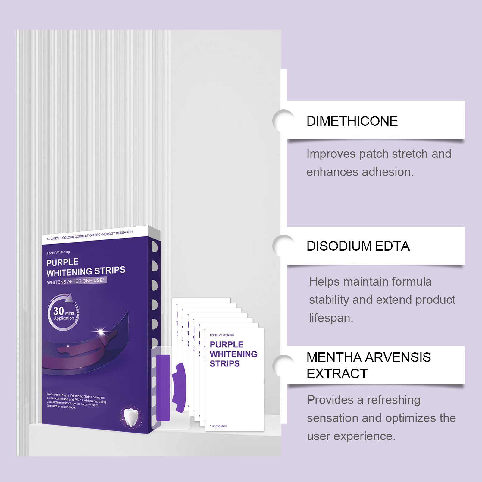 Purple Teeth Whitening Strips  - Teeth Whitening Street recension och pris