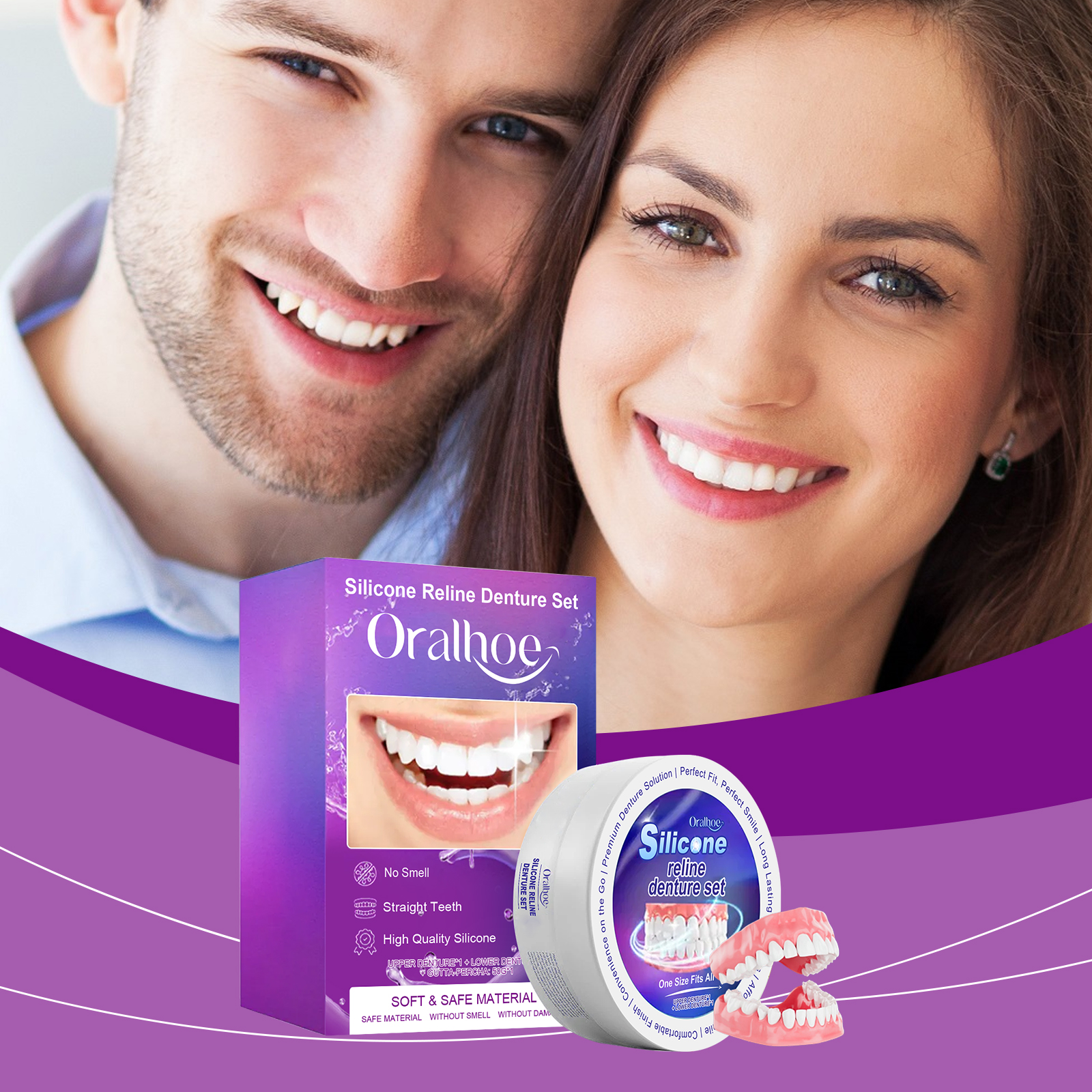 Silicone Denture Set Fit Tempo - Teeth Whitening For Braces recension och pris